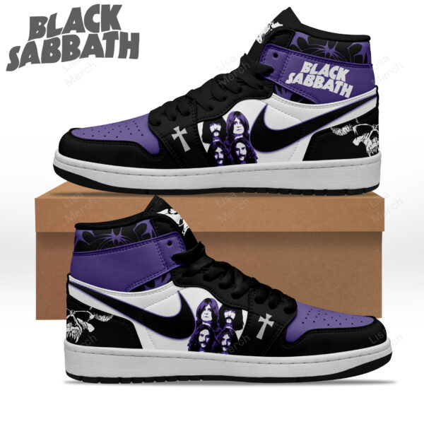 Tubopro Black Sabbath AJ1 High Sneakers Shoes For Men And Women