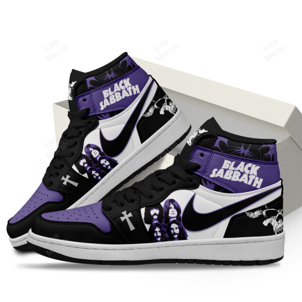 Tubopro Black Sabbath AJ1 High Sneakers Shoes For Men And Women - Image 3