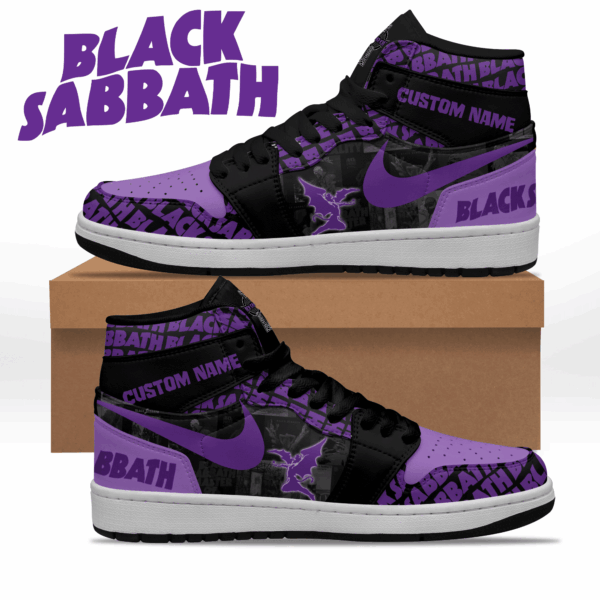Tubopro Black Sabbath AJ1 High Sneakers Shoes For Men And Women
