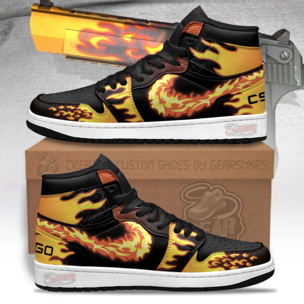 Tubopro Blaze Desert Eagle Counter Strike Skins AJ1 High Sneakers Shoes For Men And Women