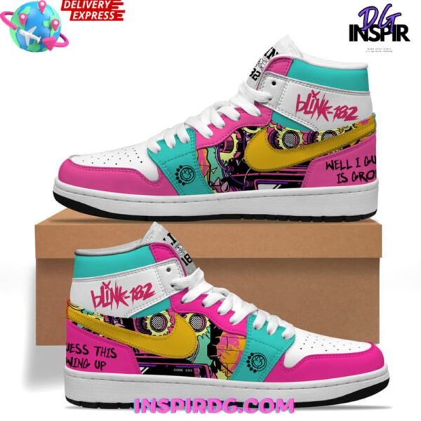 Tubopro Blink-182 AJ1 High Sneakers Shoes For Men And Women - Image 2
