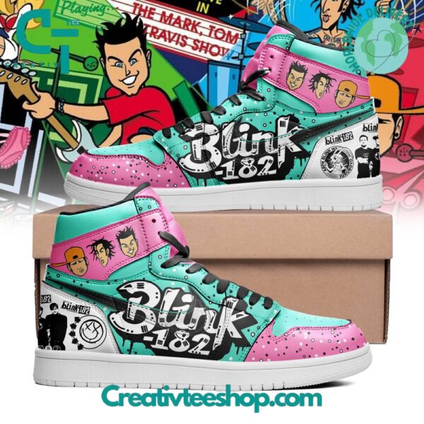 Tubopro Blink-182 Band AJ1 High Sneakers Shoes For Men And Women