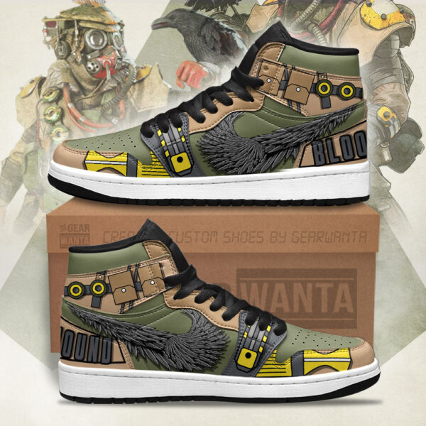 Tubopro Bloodhound Apex Legends AJ1 High Sneakers Shoes For Men And Women - Image 2