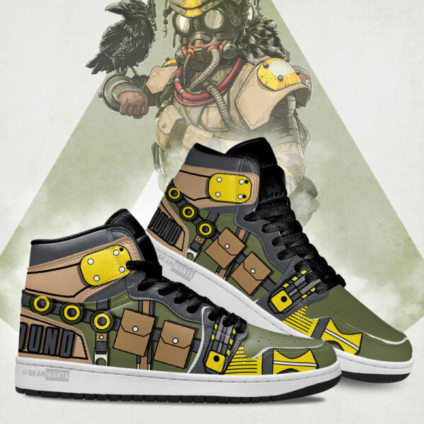 Tubopro Bloodhound Apex Legends AJ1 High Sneakers Shoes For Men And Women - Image 2