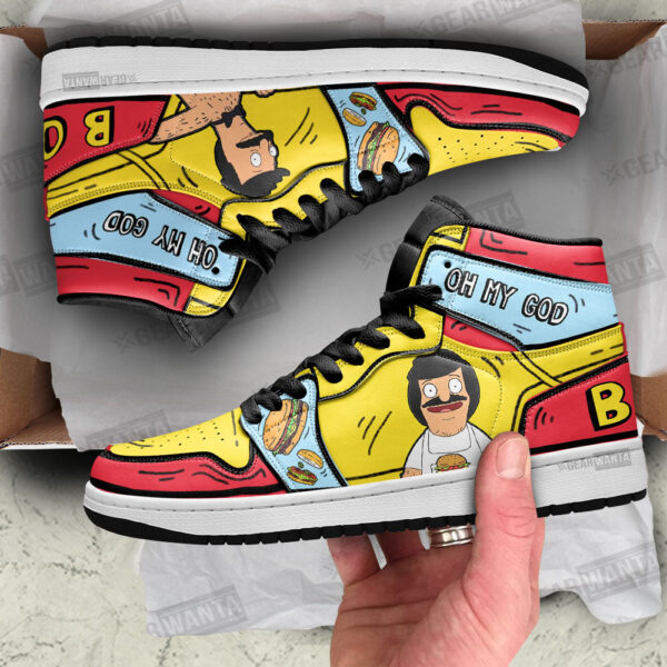 Tubopro Bob Bobs Burger AJ1 High Sneakers Shoes For Men And Women - Image 2