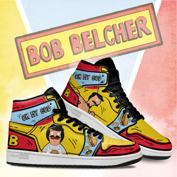 Tubopro Bob Bobs Burger AJ1 High Sneakers Shoes For Men And Women - Image 3
