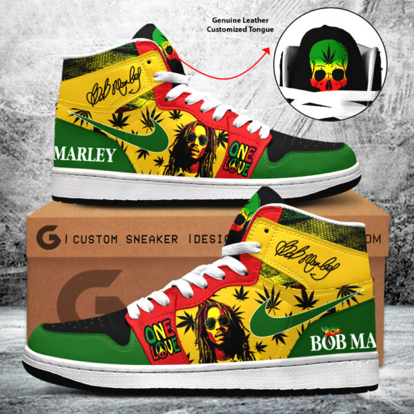 Tubopro Bob Marley AJ1 High Sneakers Shoes For Men And Women