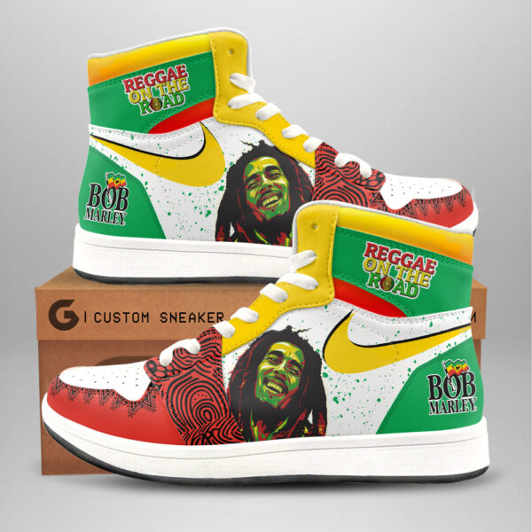 Tubopro Bob Marley AJ1 High Sneakers Shoes For Men And Women