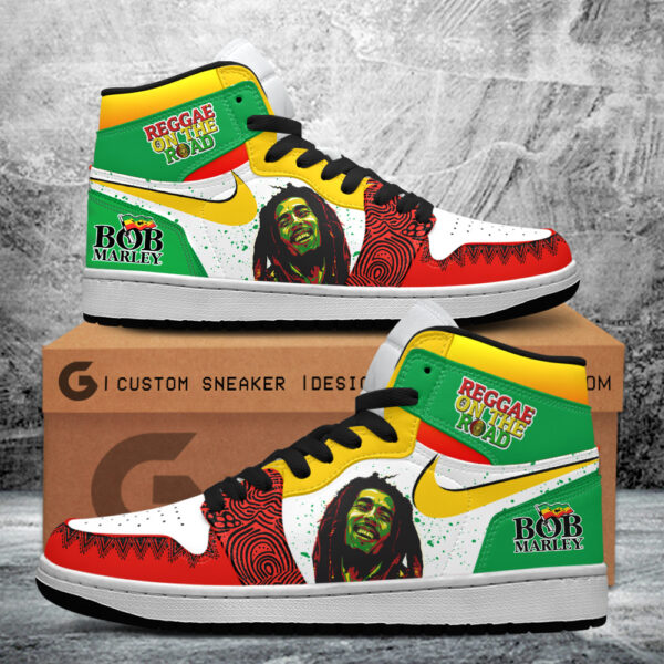 Tubopro Bob Marley AJ1 High Sneakers Shoes For Men And Women