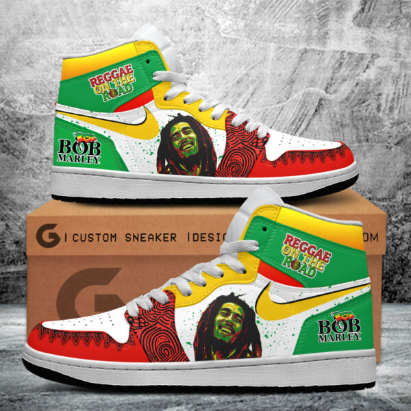 Tubopro Bob Marley AJ1 High Sneakers Shoes For Men And Women