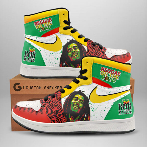 Tubopro Bob Marley AJ1 High Sneakers Shoes For Men And Women