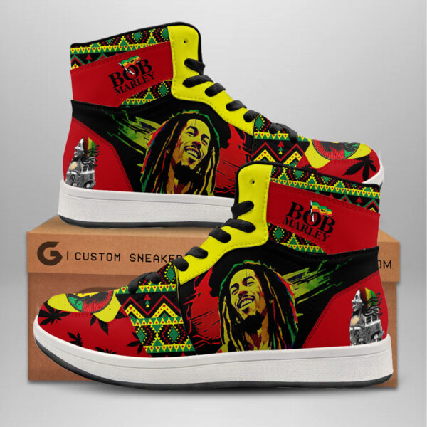 Tubopro Bob Marley AJ1 High Sneakers Shoes For Men And Women