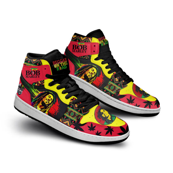 Tubopro Bob Marley AJ1 High Sneakers Shoes For Men And Women - Image 2