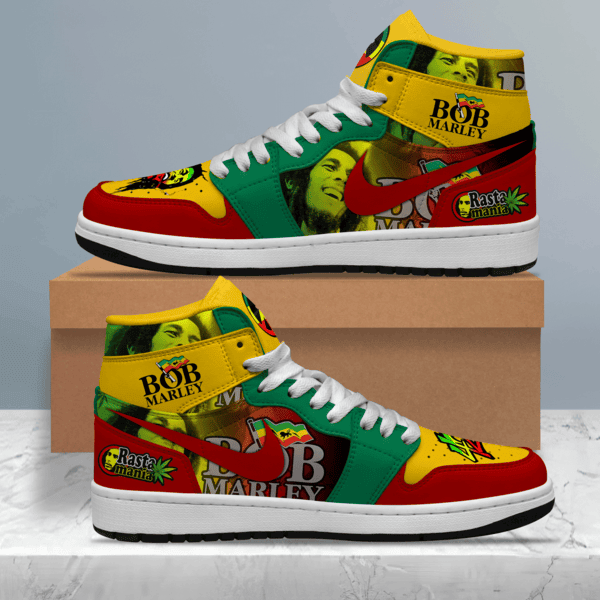 Tubopro Bob Marley AJ1 High Sneakers Shoes For Men And Women