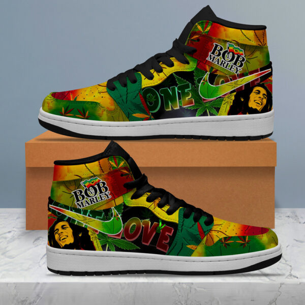 Tubopro Bob Marley AJ1 High Sneakers Shoes For Men And Women