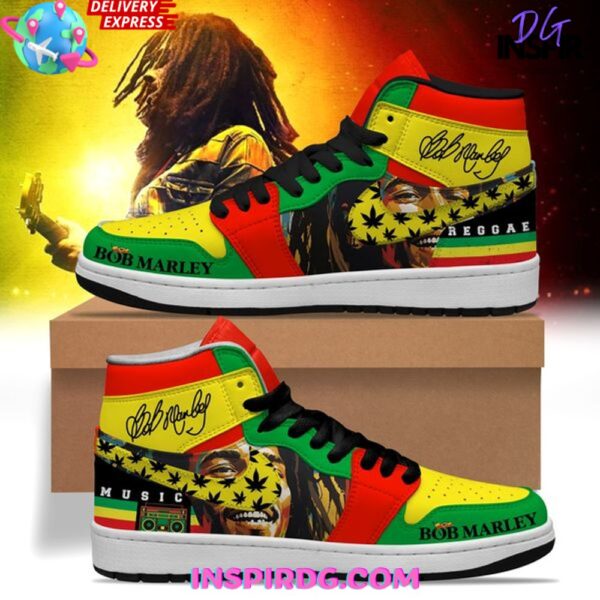 Tubopro Bob Marley AJ1 High Sneakers Shoes For Men And Women