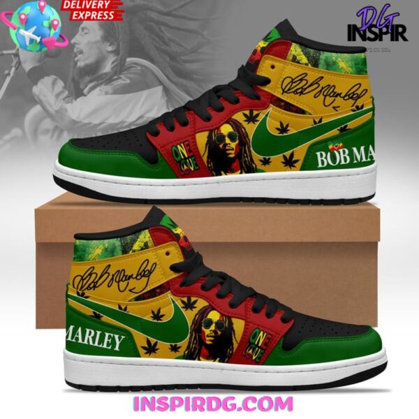 Tubopro Bob Marley AJ1 High Sneakers Shoes For Men And Women