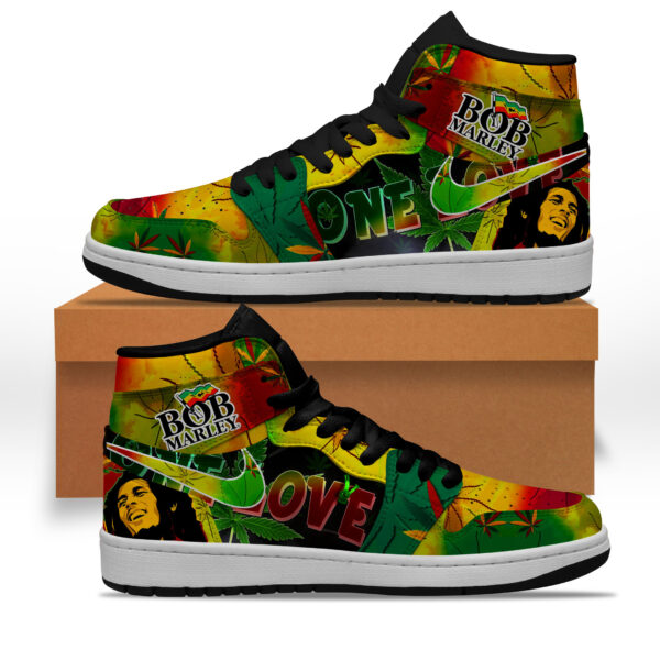 Tubopro Bob Marley AJ1 High Sneakers Shoes For Men And Women - Image 2
