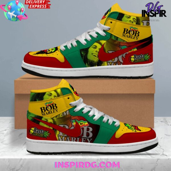 Tubopro Bob Marley AJ1 High Sneakers Shoes For Men And Women - Image 2