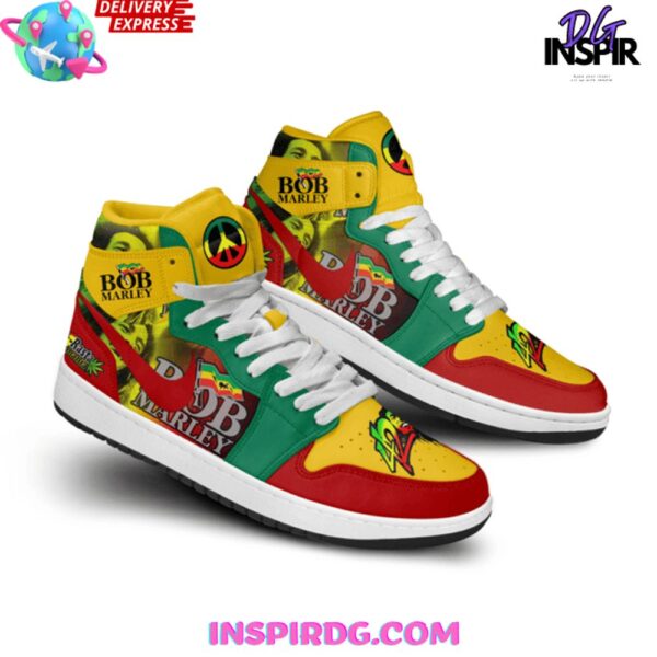Tubopro Bob Marley AJ1 High Sneakers Shoes For Men And Women - Image 3