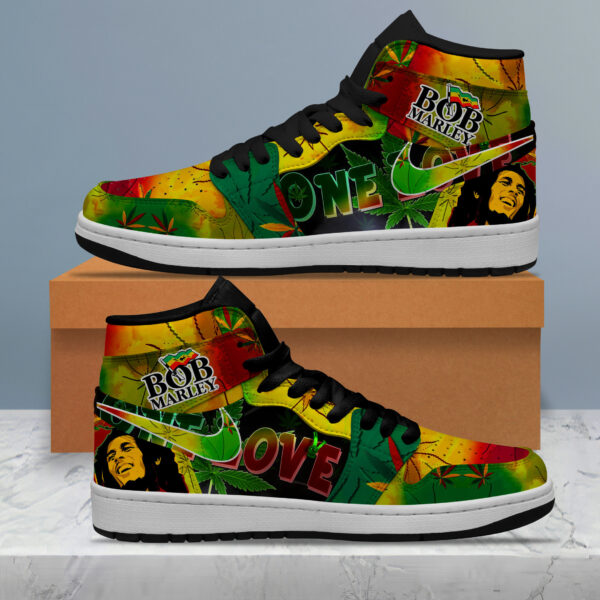 Tubopro Bob Marley AJ1 High Sneakers Shoes For Men And Women