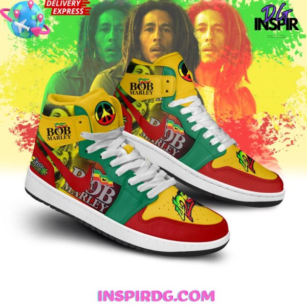 Tubopro Bob Marley AJ1 High Sneakers Shoes For Men And Women