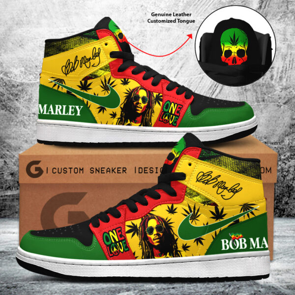 Tubopro Bob Marley AJ1 High Sneakers Shoes For Men And Women