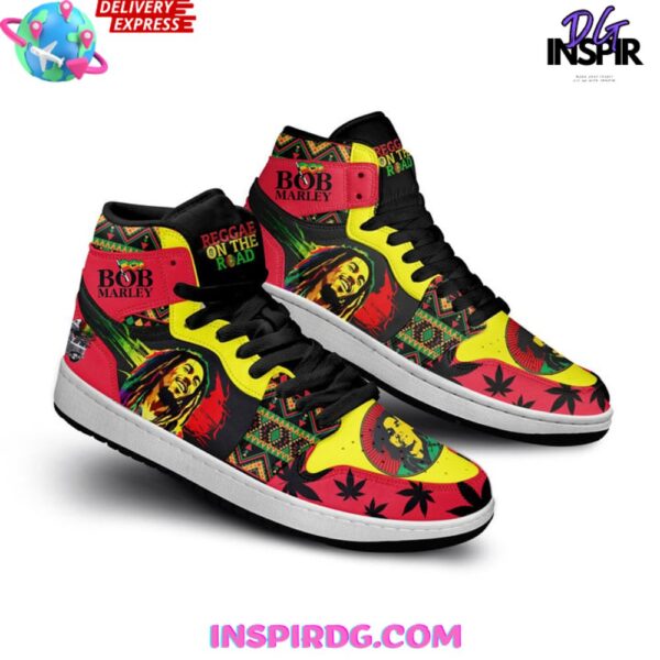 Tubopro Bob Marley AJ1 High Sneakers Shoes For Men And Women - Image 5