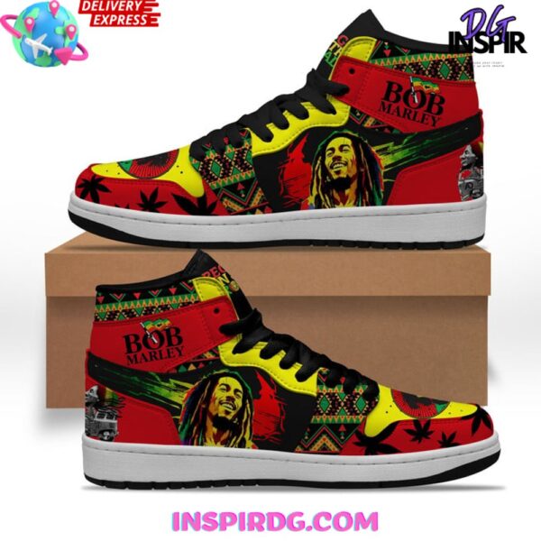 Tubopro Bob Marley AJ1 High Sneakers Shoes For Men And Women - Image 2