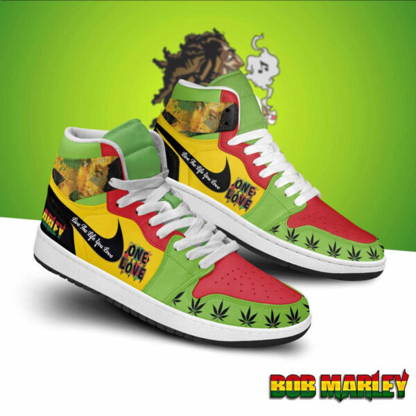 Tubopro Bob Marley AJ1 High Sneakers Shoes For Men And Women