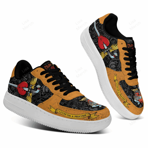 Tubopro Bon Jovi Air Low-Top Sneakers Shoes For Men And Women - Image 3