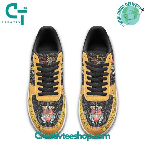 Tubopro Bon Jovi Air Low-Top Sneakers Shoes For Men And Women - Image 3
