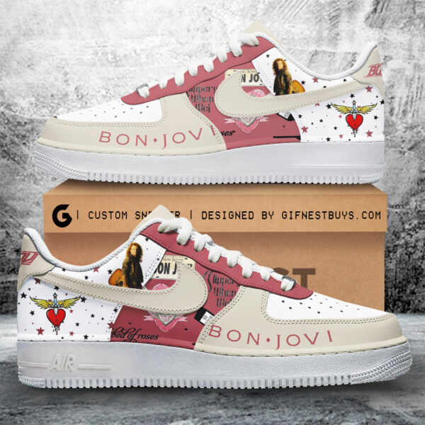 Tubopro Bon Jovi Air Low-Top Sneakers Shoes For Men And Women