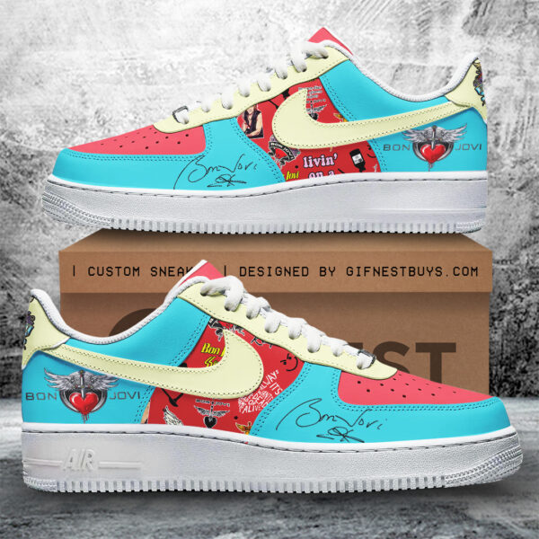 Tubopro Bon Jovi Air Low-Top Sneakers Shoes For Men And Women
