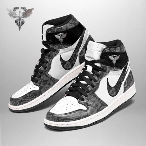 Tubopro Bon Jovi AJ1 High Sneakers Shoes For Men And Women - Image 2