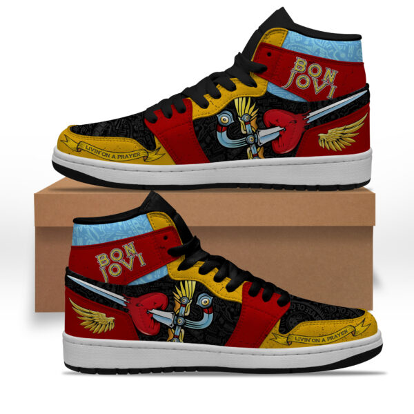 Tubopro Bon Jovi AJ1 High Sneakers Shoes For Men And Women - Image 2