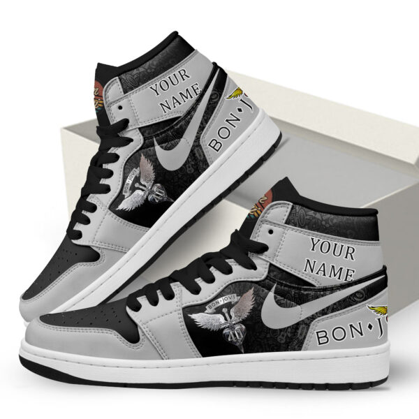 Tubopro Bon Jovi AJ1 High Sneakers Shoes For Men And Women - Image 2