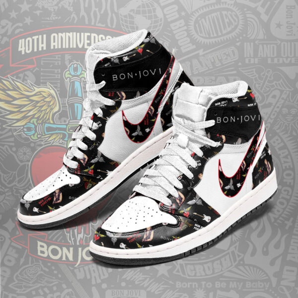 Tubopro Bon Jovi AJ1 High Sneakers Shoes For Men And Women - Image 2