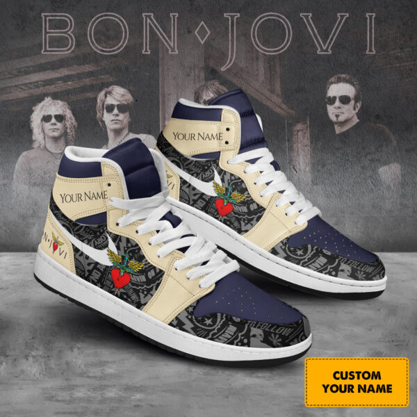 Tubopro Bon Jovi AJ1 High Sneakers Shoes For Men And Women - Image 2
