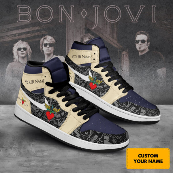 Tubopro Bon Jovi AJ1 High Sneakers Shoes For Men And Women - Image 2