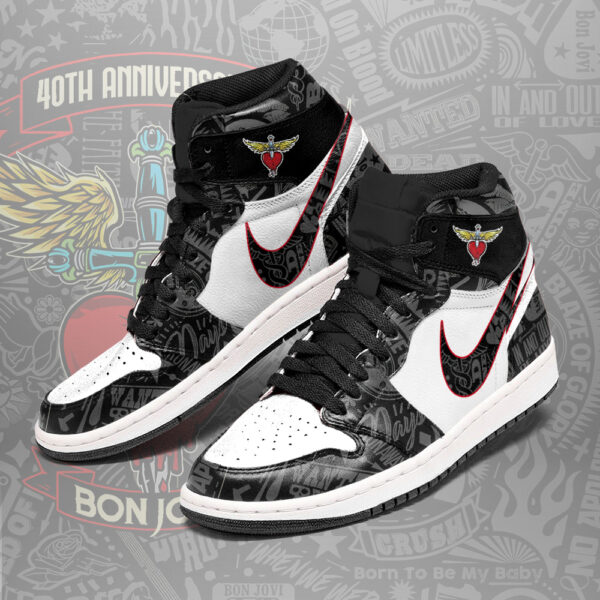 Tubopro Bon Jovi AJ1 High Sneakers Shoes For Men And Women - Image 2