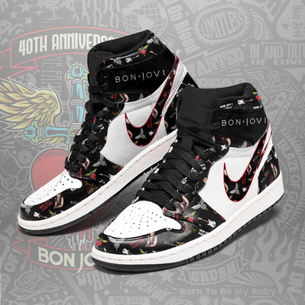 Tubopro Bon Jovi AJ1 High Sneakers Shoes For Men And Women - Image 2