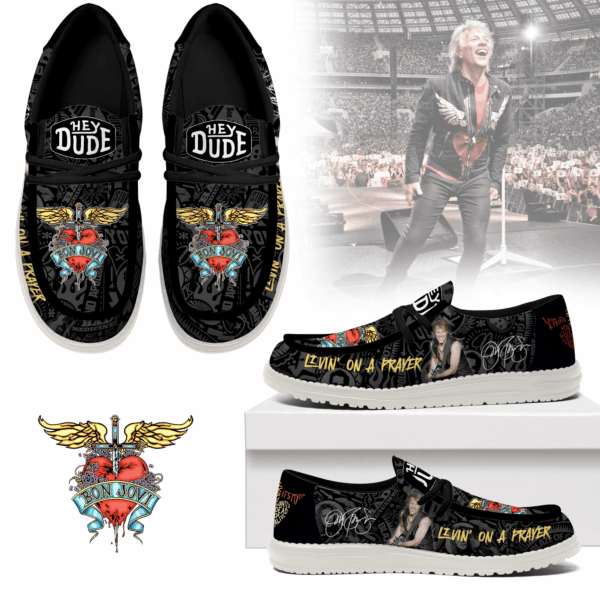 Tubopro Bon Jovi Personalized Hey Dude Shoes For Men And Women - Image 5