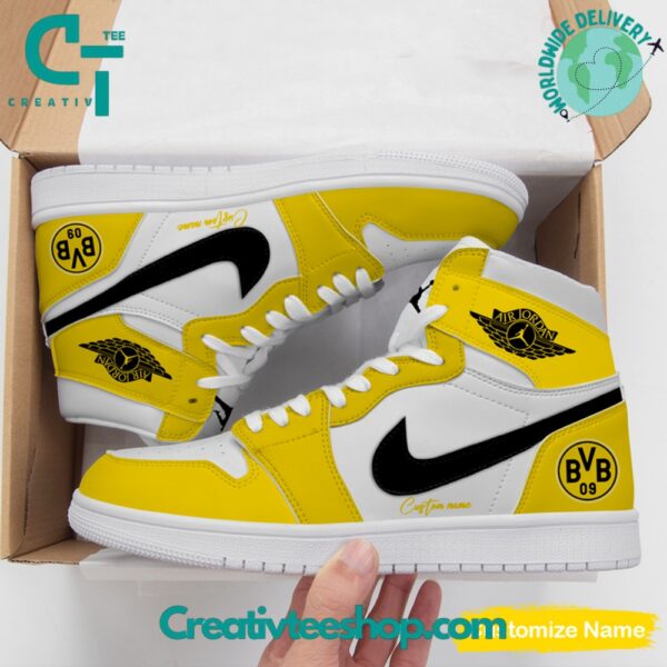 Tubopro Borussia Dortmund AJ1 High Sneakers Shoes For Men And Women - Image 2
