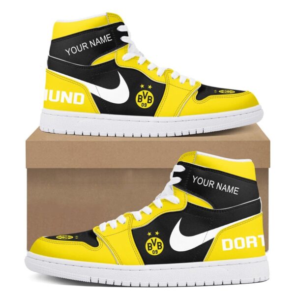 Tubopro Borussia Dortmund AJ1 High Sneakers Shoes For Men And Women - Image 2