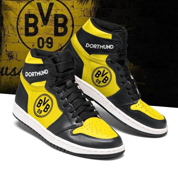 Tubopro Borussia Dortmund Bundesliga AJ1 High Sneakers Shoes For Men And Women