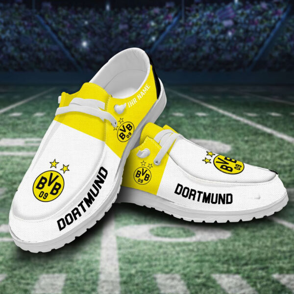 Tubopro Borussia Dortmund Personalized Hey Dude Shoes For Men And Women