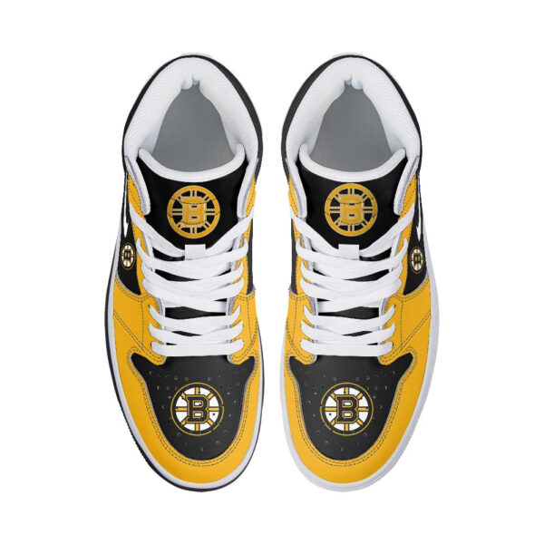 Tubopro Boston Bruins AJ1 High Sneakers Shoes For Men And Women - Image 3