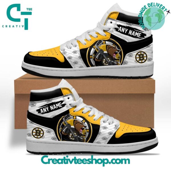 Tubopro Boston Bruins AJ1 High Sneakers Shoes For Men And Women