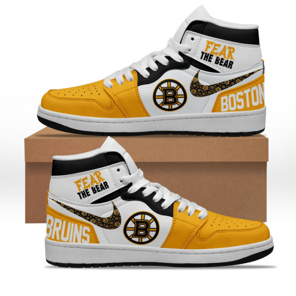 Tubopro Boston Bruins AJ1 High Sneakers Shoes For Men And Women